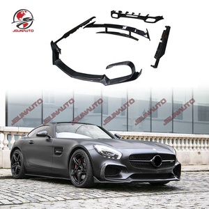 Paraurti auto stile RT forgiato in carbonio con <span class=keywords><strong>Splitter</strong></span> anteriore pannello laterale Kit corpo alare per 15 16 AM-G GT GTS diffusore posteriore Spoiler - Product Image 1