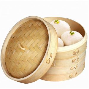 Panier de cuisson vapeur durable en bambou, 13 pouces, 2 onces, sans colle, avec couvercle classique, pour usage commercial alimentaire, 3 pouces, une pièce - Product Image 4