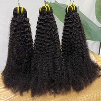 Cheveux Brésiliens Bouclés Vierges Bruts de Birmanie, Doux, Frisés et Crépu, Extensions Naturelles non Traitées, 100% Cheveux Vierge 4C en Lots