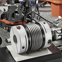 Accouplement à soufflet en acier allié d'aluminium hautement sensible et hautement compensatoire, type pince (ZS3-C) pour ventilateurs de machines-outils CNC QIANRUI