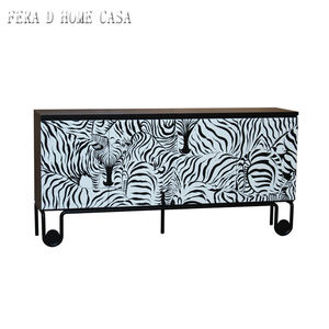 עיצוב איטלקי סלון עץ חדר ארון זברה עיצוב מודרני ארון זברה - Product Image 2