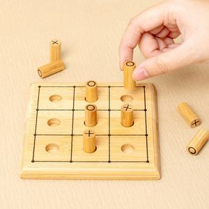 Mini tasca in legno di bambù gioco da tavolo classico per interni di strategia per la famiglia - Product Image 3