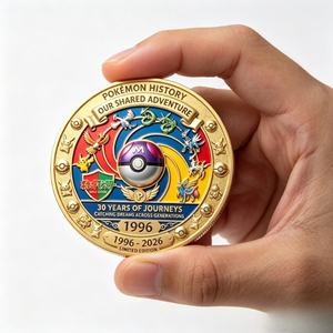 Pièce de monnaie commémorative du 30e anniversaire de l'anime, plaquée or, pièce de collection avec design de personnage fantastique, édition limitée, souvenir - Product Image 1