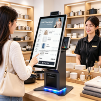Kiosque de commande et de paiement en libre-service 21,5/24/27 pouces, affichage numérique, écran tactile automatique, PC, caisse enregistreuse, restaurant