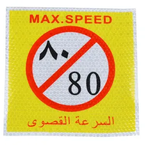 Adesivo di avvertimento riflettente limite di velocità stradale ad alta visibilità