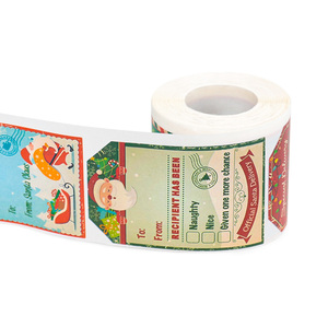 <strong>Personalised</strong> Viny <strong>Sticker</strong> <strong>Christmas</strong> Gift Wrapping <strong>Stickers</strong> Merry <strong>Christmas</strong> Label <strong>Stickers</strong> Santa Labels for for Kids - Product Image 1