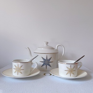 Luxury Coffee Set Bone China Afternoon Tea <b>Cup</b> <b>Saucer</b> Kettle Set <b>Cup</b> and <b>Saucer</b> Coffee Set - Product Image 1