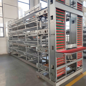 Gabbia per Polli a Strati Tipo H, 3 o 4 Livelli, Sistema Automatico di Rimozione del Letame e Raccolta Uova, Zincata a Caldo - Product Image 1