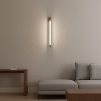 Lámpara de Pared LED Dorada de Diseño Moderno para Sala de Estar, Estilo Nórdico, Tira Larga, Lámpara de Pared para Dormitorio de Hotel, Luz de Fondo para Cabecera