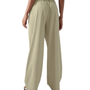 Pantalon large pour femme, coupe ample, couleur unie, personnalisé OEM, pour un style décontracté et streetwear - Product Image 2