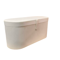 Boîte de rangement carrée en cuir PU à coque rigide de grande capacité sur mesure en gros, logo personnalisé, couleur pour boîte à cheveux supersonique