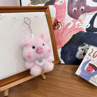 Peluche cochon amusant à nez qui coule, 4 pouces, porte-clés et breloque de sac, prix de machine d'arcade de centre commercial, vente directe