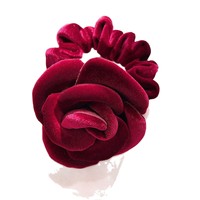 Élastique à cheveux en velours rose fait main, élégant et haut de gamme ; Élastique à cheveux chic pour queue de cheval basse, tendance sur internet ; Bandeau vintage style féerique
