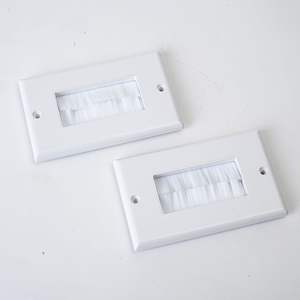 ブラシウォールプレート1ポートキーストーンフェイスプレート115X70mm,壁プレートUSAタイプ2ポートフェイスプレート - Product Image 4