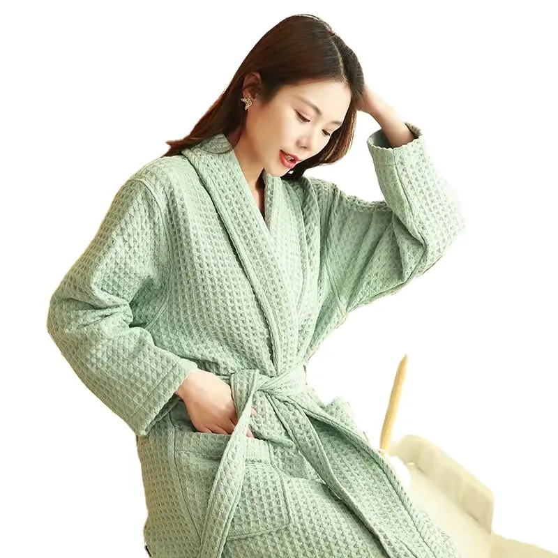 Robe de chambre à coucher magnifique en coton, Logo personnalisé multicolore gaufré, 2022 pcs, peignoir tissé, pour hôtel, nouvelle collection 100%