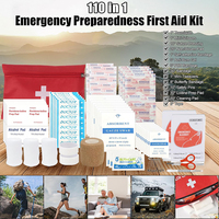 JELOCAMP 134 pièces Kit de survie en plein air, trousse de premiers soins et accessoires de camping d'urgence, kit de survie pour la randonnée et le bushcraft