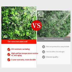 Mur végétal artificiel, pelouse verte, résistant au soleil, anti-oxydation, en plastique, décoration extérieure, style pastoral, aménagement paysager <span class=keywords><strong>de</strong></span> <span class=keywords><strong>jardin</strong></span> - Product Image 3