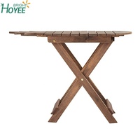 Bois d'acacia Table Pliante Table de Thé de Café Table D'appoint Extérieure