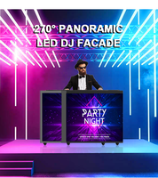 Dj Desk Easy Move Dj Station Façade Desk Stand Table Portable Booth Led Video Wall Display Screen Dj Booth