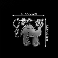 Matrice de découpe en métal Camel pour albums photo DIY, boîtes cadeaux, cartes en papier, cartes de vœux et scrapbooking