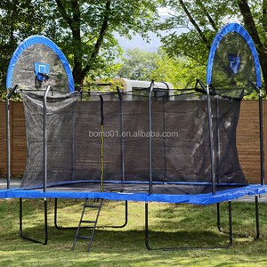 <span class=keywords><strong>Trampoline</strong></span> rectangulaire pour enfants Zoshine de qualité professionnelle, robuste, de grande taille 10*14 pieds, avec échelle antidérapante et doubles paniers de <span class=keywords><strong>basket</strong></span> - Product Image 2