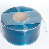 Rideau de porte en plastique transparent teinté bleu personnalisé en usine rouleaux de rideau en bande de pvc pour congélateur