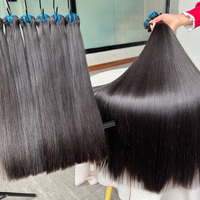 Lot de tissages de cheveux humains vietnamiens vierges bruts naturels de qualité 15A, doublement étirés, cuticules alignées, lisses comme des baguettes, non traités, vente en gros