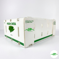 Groothandel Eco-vriendelijke Waterdichte Verpakkingen voor Vers Fruit en Groenten, PP Plastic Golfkarton Okra Omzetdozen