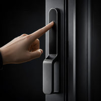 Serrure Intelligente à Entrée Sans Clé, Double Rouleau, Profil Fin, Fonctionnement Silencieux Professionnel, Aluminium, Porte Coulissante à Deux Rails