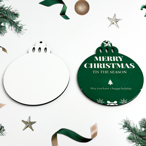 Hai Mặt Bằng Gỗ Trang Trí Mặt Dây Chuyền Tiền Mặt Đăng Ký Trang Trí Thăng Hoa Trống MDF Tùy Chỉnh Tên Giáng Sinh Trang Trí - Product Image 4