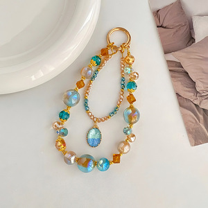 Dunhuang Premium Style <span class=keywords><strong>Heidi</strong></span> Perlé Téléphone Chaîne DIY À La Main Perlé Téléphone Mobile Chaîne Porte-clés Sac Pendentif Original Ornement - Product Image 4