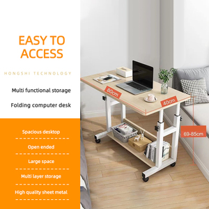 Mới đến thiết kế hiện đại hộ gia đình Máy Tính Xách Tay Bảng Chiều cao có thể điều chỉnh máy tính xách tay Bàn Cạnh Giường ngủ bàn di chuyển nghiên cứu bảng với bánh - Product Image 5