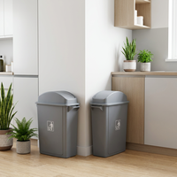 Poubelle mince de 90 L avec logo personnalisé, poubelles en plastique de 23 gallons avec couvercle