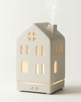 Produk Baru 150ML Diffuser Aroma Keramik Bentuk Rumah Tipe C Humidifier Minyak Esensial Buatan Tangan yang Indah Hadiah yang Menenangkan