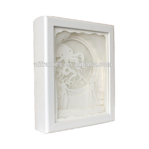 Handmade <span class=keywords><strong>4x6</strong></span> Ánh Sáng-Up 3D sâu bóng gỗ hộp Giáng sinh Gingerbread khung ảnh với hoa và chân dung làm bằng giấy - Product Image 5