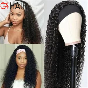 GS-Peluca de cabello humano rizado virgen para mujeres negras, diadema de encaje, regalo gratis para pelucas, precio al por mayor de fábrica - Product Image 3