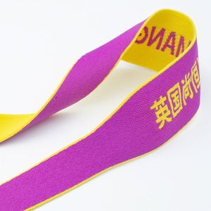High Quality Custom Silicone logo Printing on Polyester Nylon <b>Webbing</b> Elastic Band Double Face Ribbon - Product Image 2