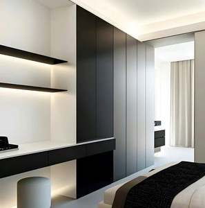 Ensembles de meubles de couleur simple noir, blanc et gris, modernes et minimalistes, personnalisation de toute la maison - Product Image 5