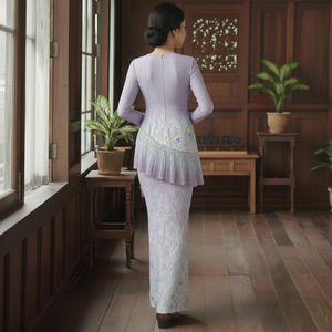 Baju KurungSulam Goyang Direct Kilang Premium Modeste Écologique Kebaya Drapage Velours Jacquard Ironless Set Sedondon Raya 2025 - Product Image 4