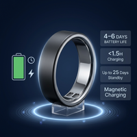 Anillo Inteligente TM22 2026 para Mujer, Control Táctil, Monitor de Frecuencia Cardíaca, Oxígeno en Sangre, Monitor de Actividad Física, Monitor de Sueño, Resistente al Agua IP68, Compatible con IPHONE y Galaxy S26