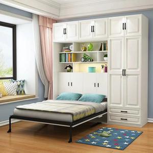 Camas Plegables de Pared Metálicas Horizontales y Verticales <span class=keywords><strong>para</strong></span> Sala de Estar, Tamaño Queen y King, con Herrajes Giratorios - Product Image 3