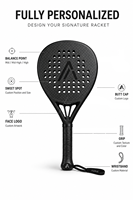 Raquette de padel OEM d'usine, durable et légère, avec noyau EVA personnalisé, plusieurs couches, couleur et motif personnalisés, et grip sur mesure.