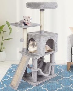 Modern Large <b>Cat</b> Toy Villa Classic Universal <b>Cat</b> <b>Scratching</b> <b>Post</b> Nest Hammock Claw Board Non-Solid Wood Climbing Frame Packaged - Product Image 1