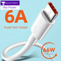 Câble de données USB Type-C FYX FYX205 6A à charge super rapide avec charge rapide 40W/66W, matériau TPE pour téléphones mobiles et ordinateurs portables