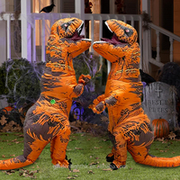 Costume de dinosaure gonflable à gonflage rapide, fonctionnant sur piles, pour adultes, écologique, imperméable, avec LED, pour Halloween et événements scolaires