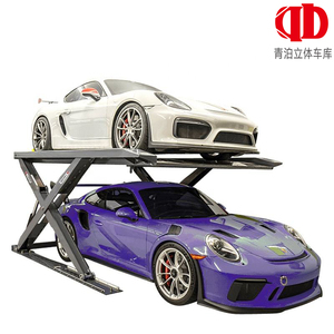 Plateforme élévatrice à ciseaux double étage compacte pour <span class=keywords><strong>parking</strong></span>, vérin hydraulique 380V triphasé, plateforme galvanisée, élévateur de voiture vertical pour sous-sol - Product Image 2