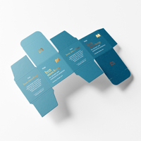 Cajas de Regalo Cosméticas Rectangulares Pequeñas Plegables con Logotipo Personalizado Ecológico, con Laminado Mate y Grabado