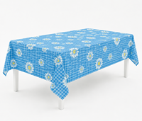 Nappe carrée Xin Shu multicolore à motif marguerite, résistante à l'huile, écologique, en PEVA, imperméable, pour usage domestique, fabriquée en Chine