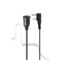 Écouteur de surveillance discret pour talkie-walkie, avec tube acoustique à connecteur 2 broches K, micro et PTT, compatible avec coque Arcshell personnalisée, à 1 dollar