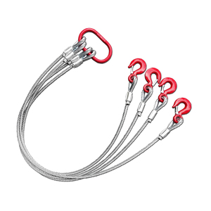 Sangle de levage robuste en câble d'acier 6x36 6x19 pour grue, sangle de levage à <span class=keywords><strong>4</strong></span> <span class=keywords><strong>brins</strong></span> avec crochets pour levage et remorquage - Product Image 2